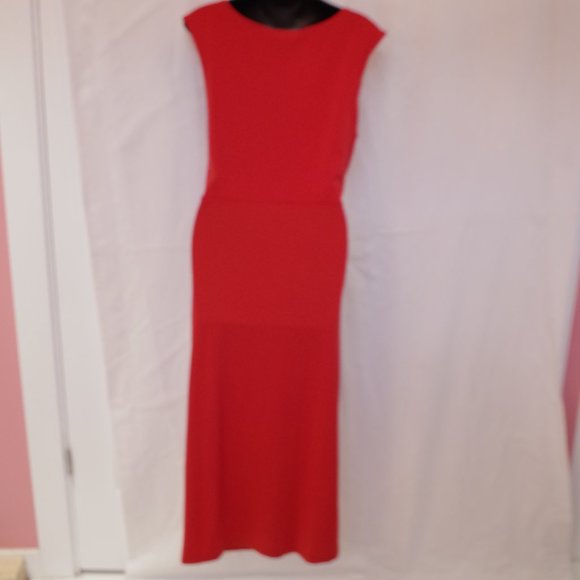 H Halston Stretch Knot Front Midi Dress NEW Sz. Sm - Picture 8 of 8